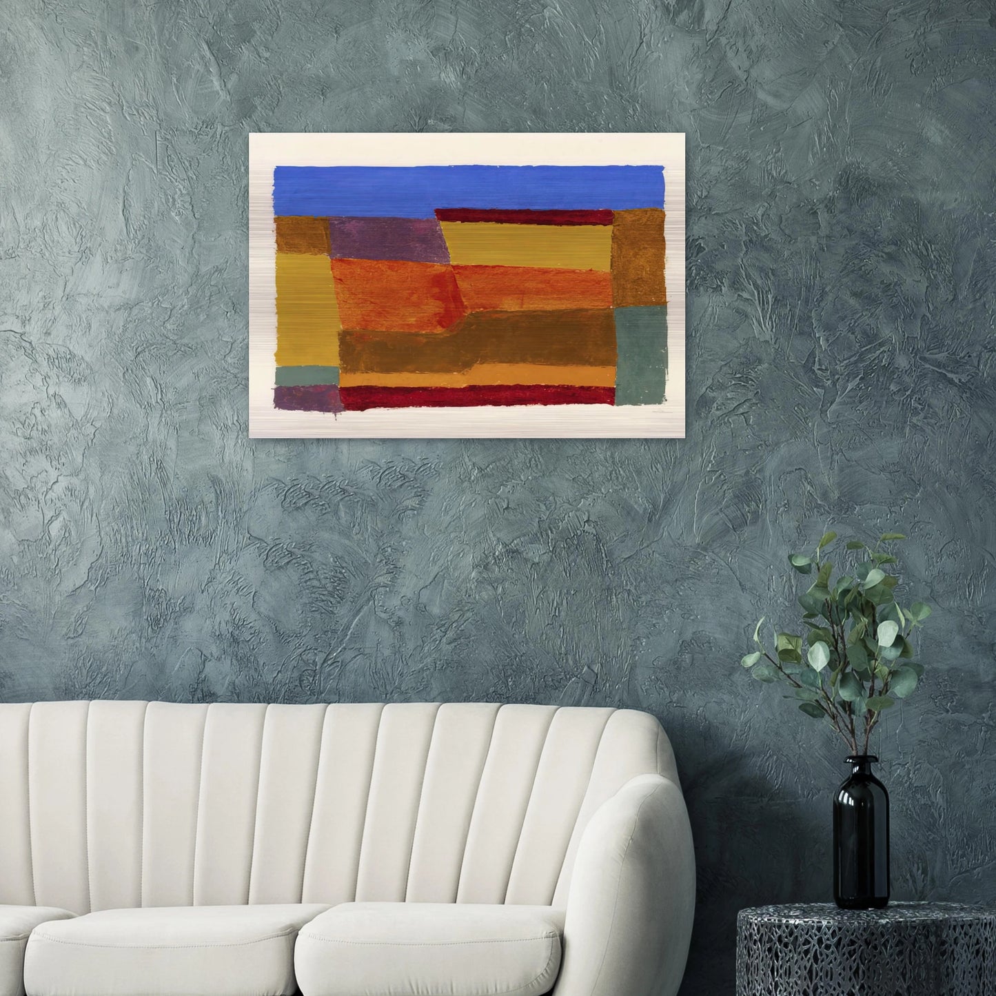 STUDY FOR LAYERED 1940 - Josef Albers Brushed Aluminum Print - 70x100 cm / 28x40 inches | Josef Albers Aluminum Print | Josef Albers Prints