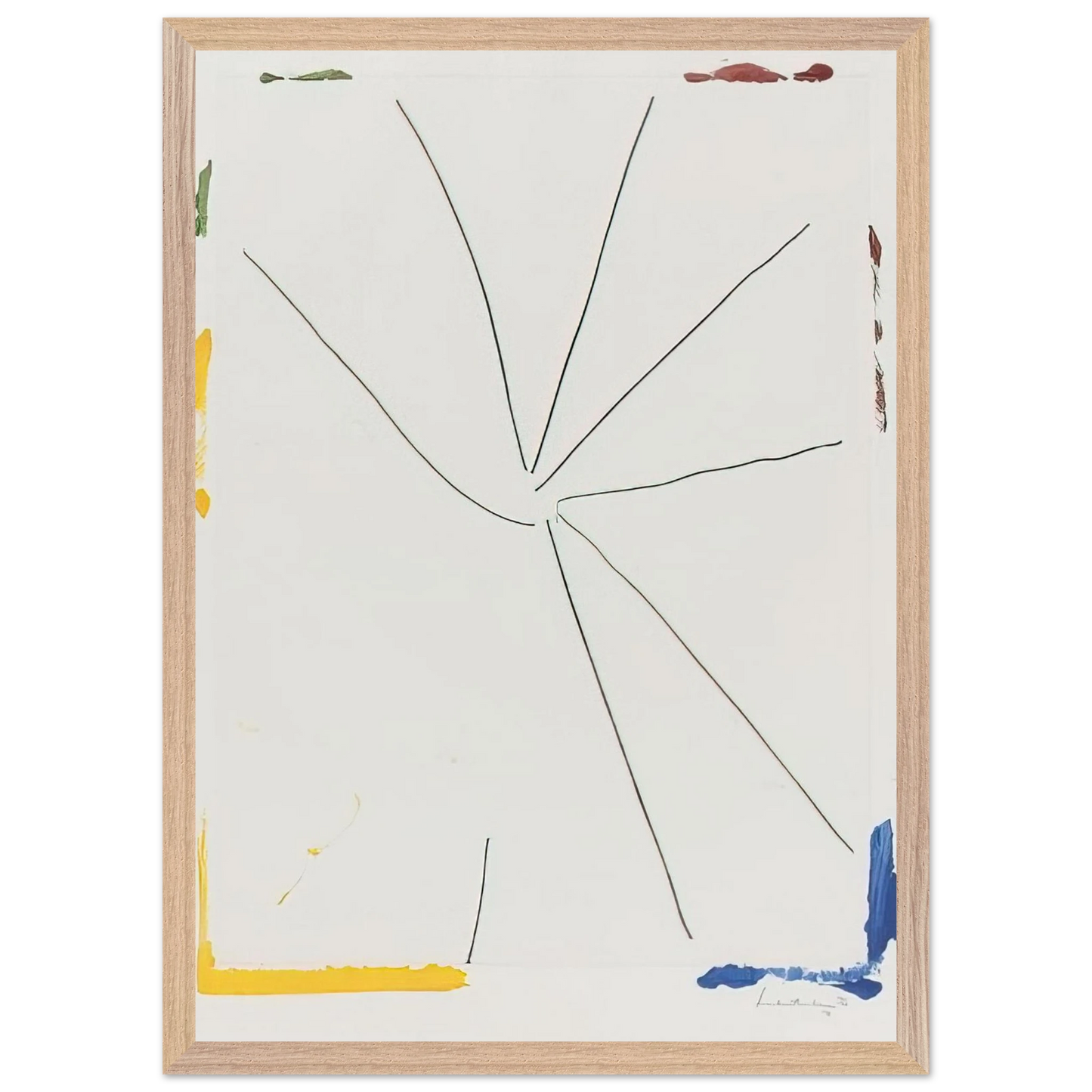 Helen Frankenthaler - Free Wheeling - 1971 Wall art - 20x25 cm / 8x10 Inches - Premium Wooden Framed Poster With Fine Art Paper - Wood frame