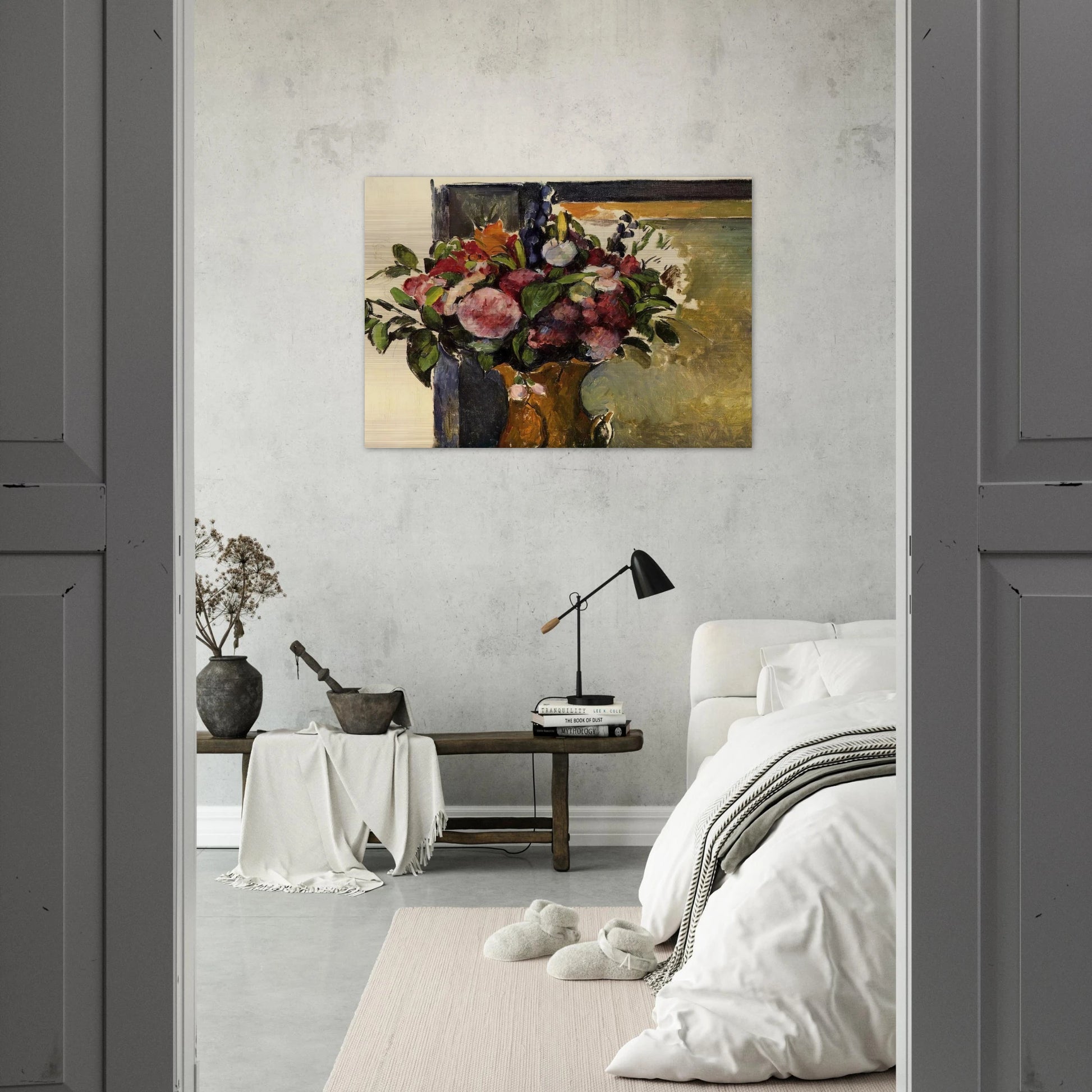 Flowers in a Vase - Paul Cézanne Brushed Aluminum Print - 70x100 cm / 28x40 inches | Paul Cézanne Aluminum Print | Paul Cézanne Prints
