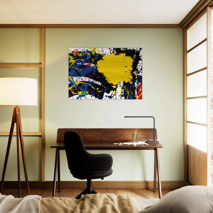 Untitled  SFP94-135  SFF 1805  - Sam Francis Brushed Aluminum Print - 70x100 cm / 28x40 inches | Sam Francis Aluminum Print | Sam Francis Prints