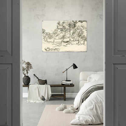 A Group of Pine Trees - Vincent van Gogh Acrylic Print - 70x100 cm / 28x40″ inches