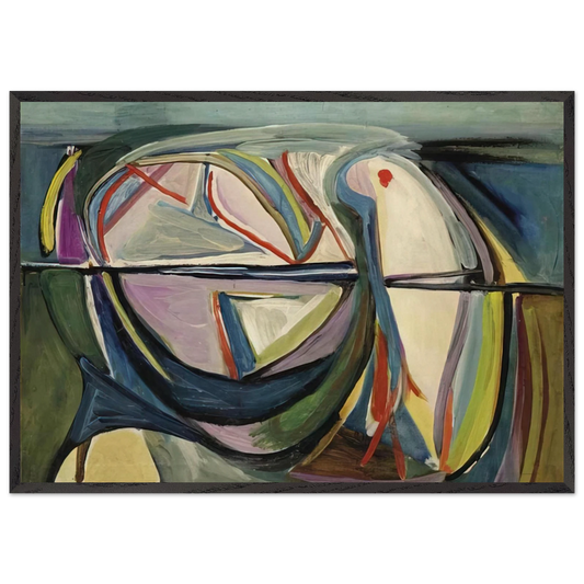 Untitled - 1948 N5 - Bram van Velde Framed Art Print – Black Wooden Frame - Default Title - -Framed Art Print