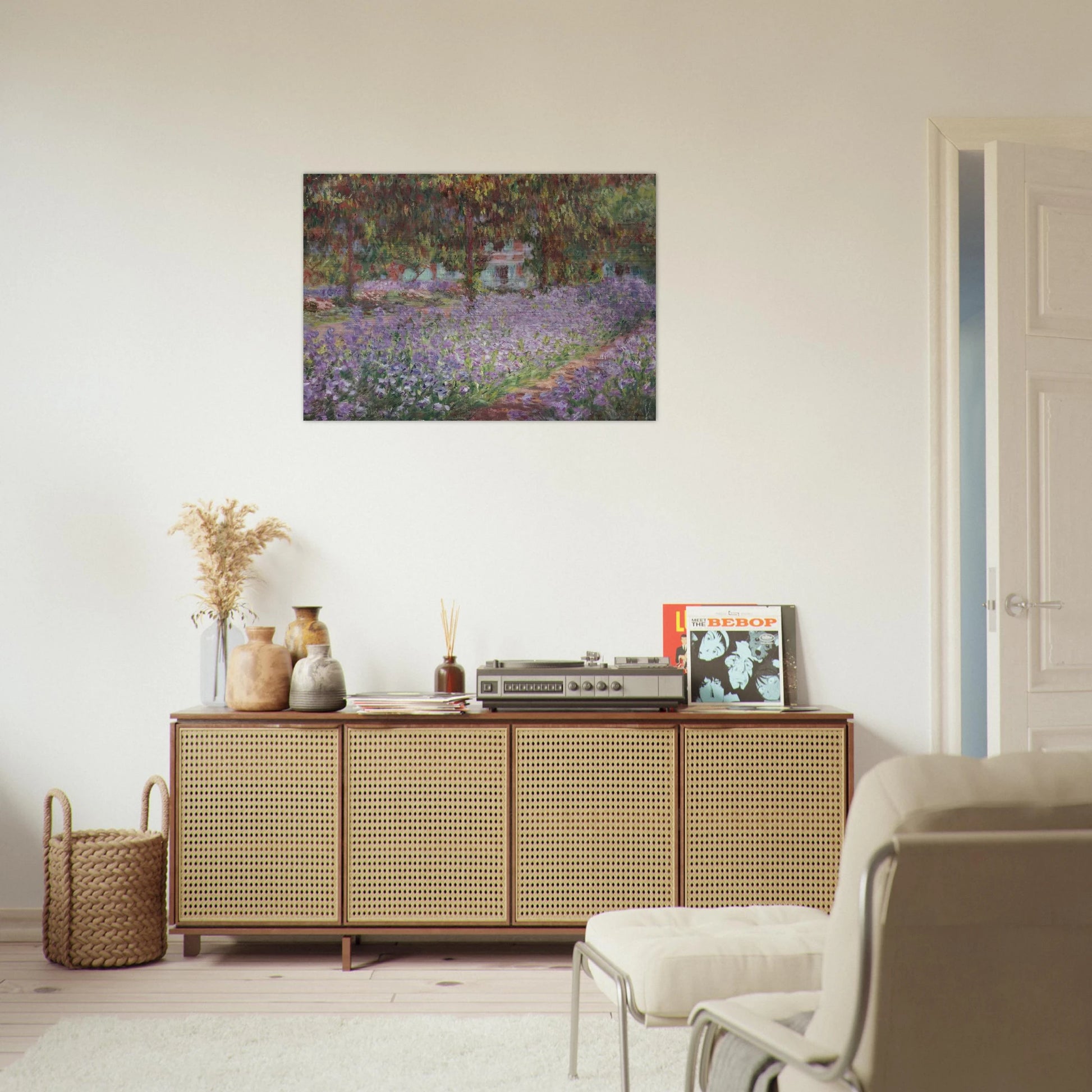 Irises in Monet's Garden - claude monet Brushed Aluminum Print - 70x100 cm / 28x40 inches | claude monet Aluminum Print | claude monet Prints