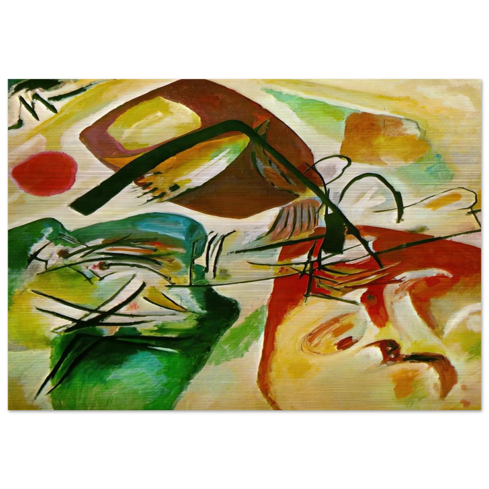 PICTURE WITH A BLACK ARCH 1912 - Wassily Kandinsky Brushed Aluminum Print - 70x100 cm / 28x40 inches | Wassily Kandinsky Aluminum Print | Wassily Kandinsky Prints