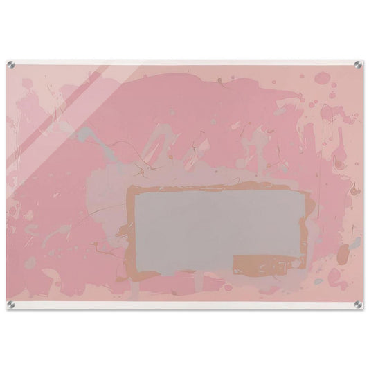 Grey  Blue on Pink - 1971 - John Hoyland Acrylic Print - 70x100 cm / 28x40″ inches