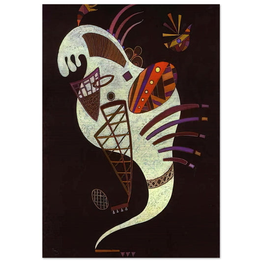 WHITE FIGURE 1943 - Wassily Kandinsky Brushed Aluminum Print - 70x100 cm / 28x40 inches | Wassily Kandinsky Aluminum Print | Wassily Kandinsky Prints