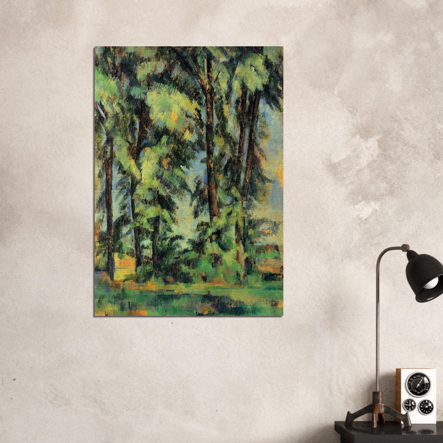 Large Trees at Jas de Bouffan - Paul Cézanne Brushed Aluminum Print - 70x100 cm / 28x40 inches | Paul Cézanne Aluminum Print | Paul Cézanne Prints