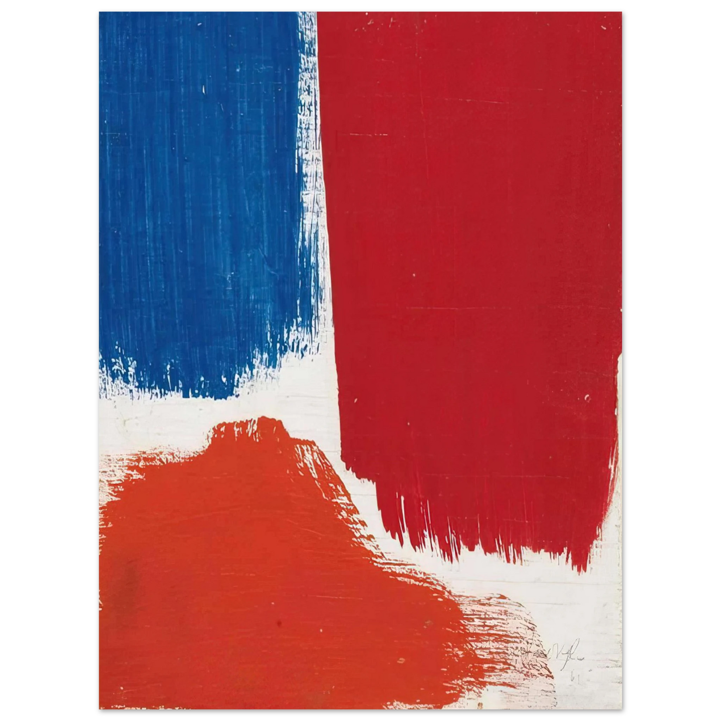 Mark Rothko - Untitled - 1961 Wall Art - 30x40 cm / 12x16 inches - Premium Wooden Framed Poster With Fine Art Paper - Wood frame