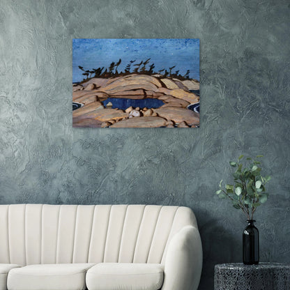 Night Pine Island - 1921 - A.Y. Jackson Brushed Aluminum Print - 70x100 cm / 28x40 inches | A.Y. Jackson Aluminum Print | A.Y. Jackson Prints