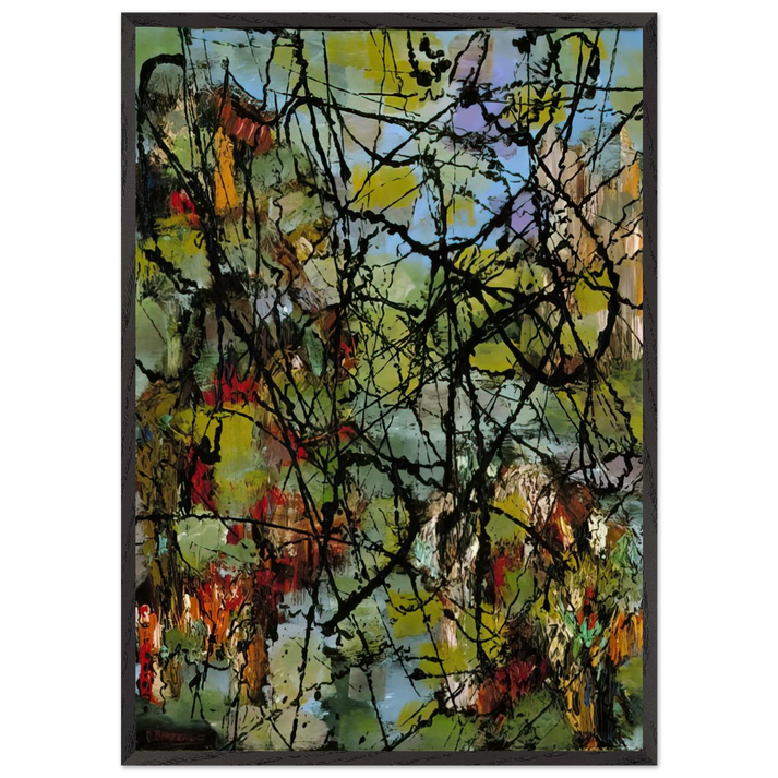 At the Chateau dArgol - Marcel Barbeau 70x100 cm / 28x40 inches Framed Art Print – Black Wooden Frame