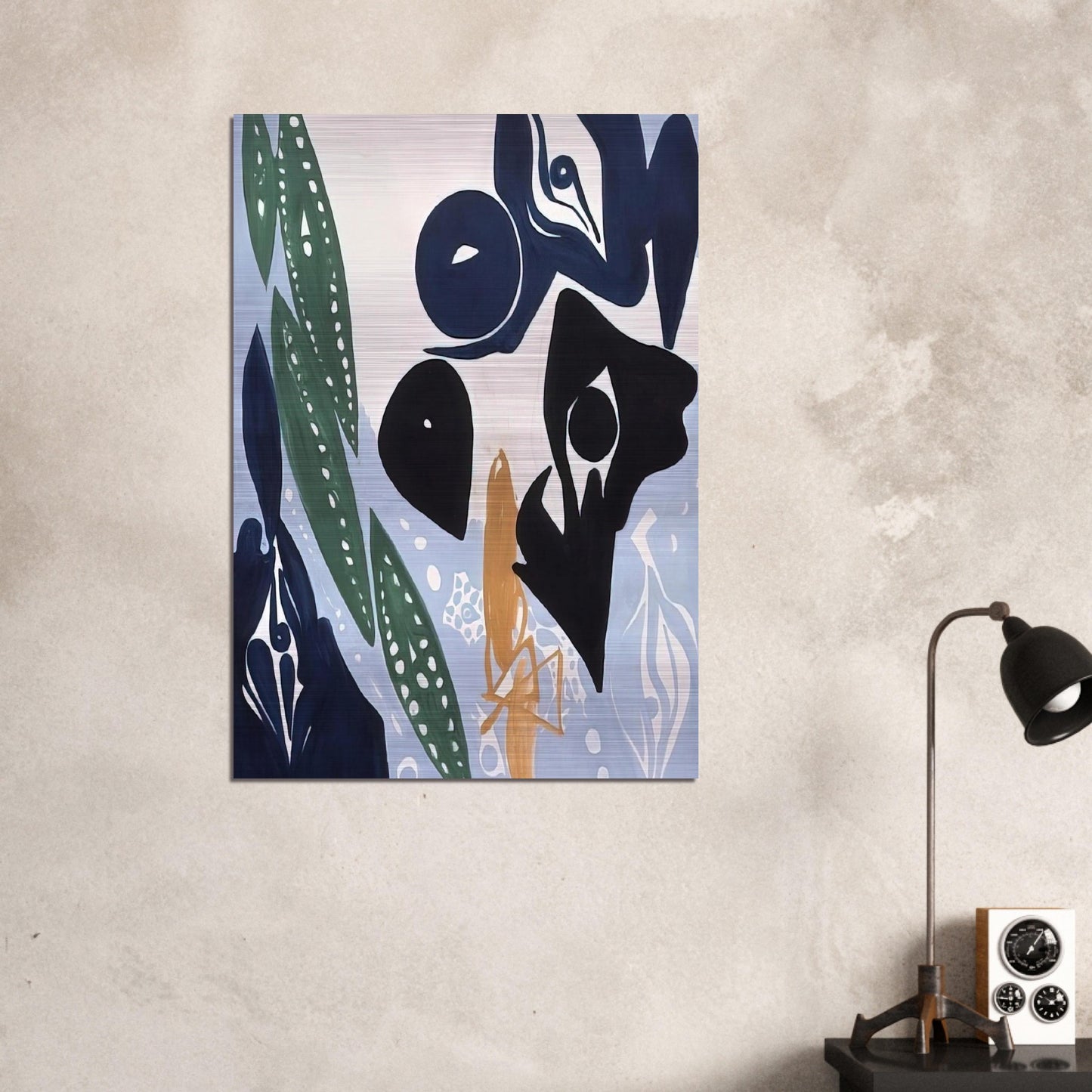 Hellblau im Licht - 1965 - Ernst Wilhelm Nay Brushed Aluminum Print - 70x100 cm / 28x40 inches | Ernst Wilhelm Nay Aluminum Print | Ernst Wilhelm Nay Prints