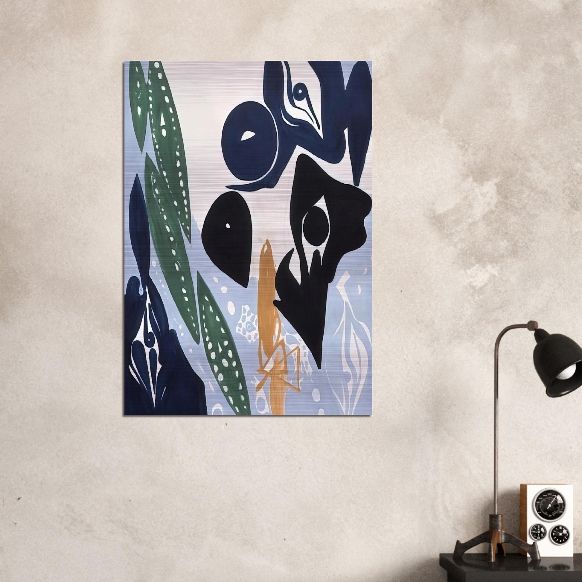 Hellblau im Licht - 1965 - Ernst Wilhelm Nay Brushed Aluminum Print - 70x100 cm / 28x40 inches | Ernst Wilhelm Nay Aluminum Print | Ernst Wilhelm Nay Prints