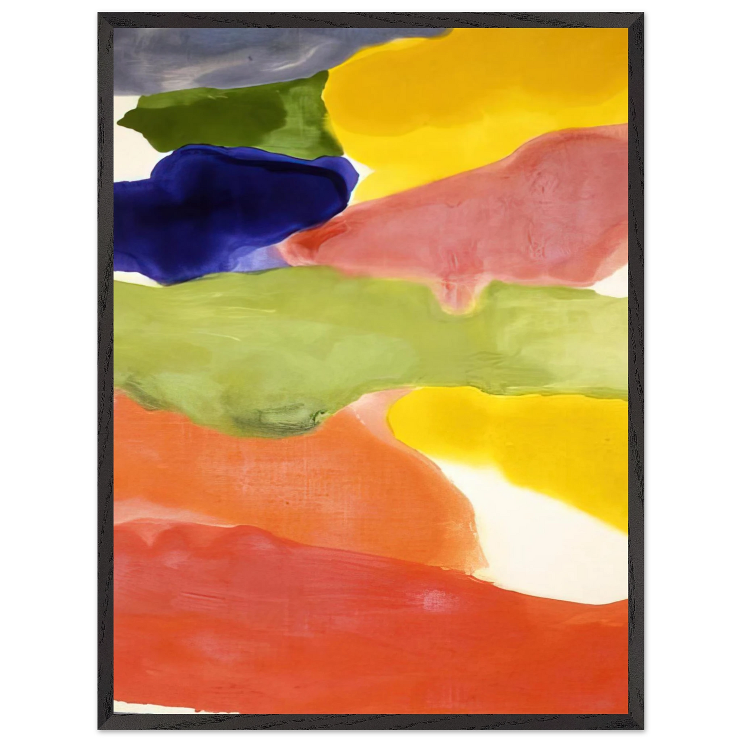 Helen Frankenthaler - Tutti-Fruitti - 1966 Wall art - 30x40 cm / 12x16 inches - Premium Wooden Framed Poster With Fine Art Paper - White frame