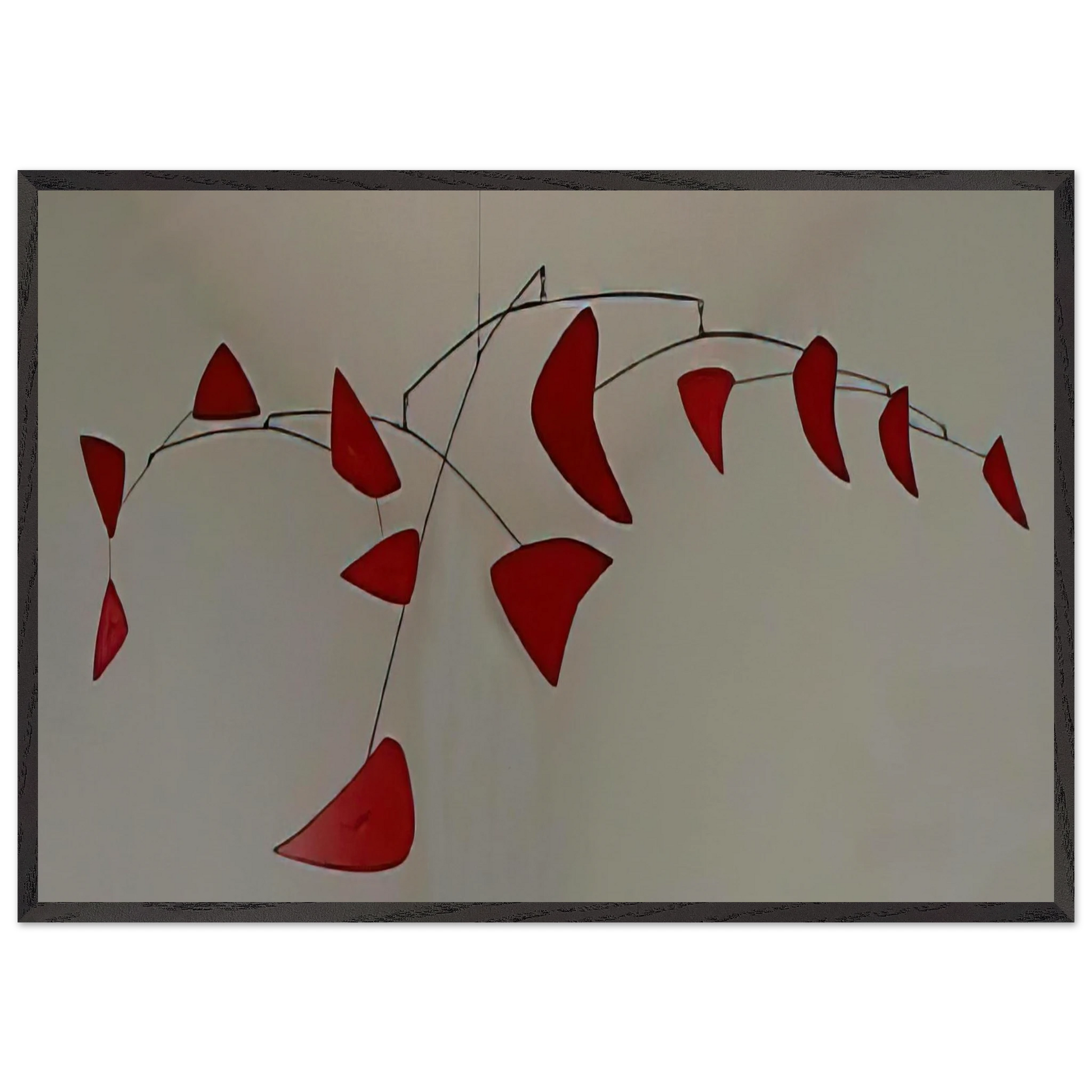 RED MOBILE 1956 - Alexander Calder Framed Art Print – Black Wooden Frame - Default Title - -Framed Art Print