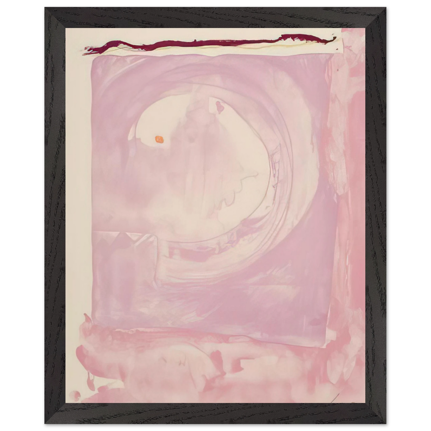 Helen Frankenthaler - Reflections IX - 1995 Wall art - 70x100 cm / 28x40 inches - Premium Wooden Framed Poster With Fine Art Paper - White frame