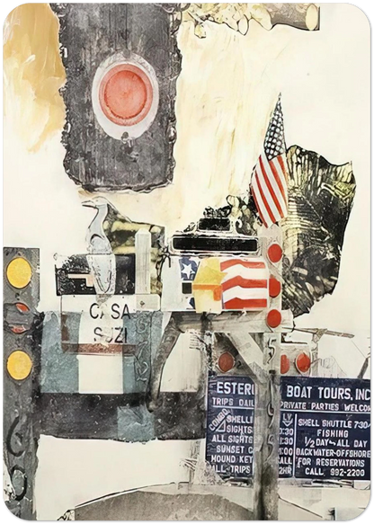 CAPTIVA CODA 2002 By Robert Rauschenberg Pack of 10 Post Cards | Robert Rauschenberg Post Cards | A6 (10.5 x 14.8 cm) - 4.1 x 5.8 inches