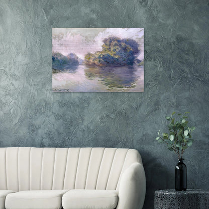 Islands at Port-Villez - claude monet Brushed Aluminum Print - 70x100 cm / 28x40 inches | claude monet Aluminum Print | claude monet Prints