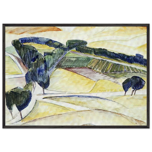 LANDSCAPE AT TOLEDO 1913 - Diego Rivera Framed Art Print – Black Wooden Frame - Default Title - -Framed Art Print