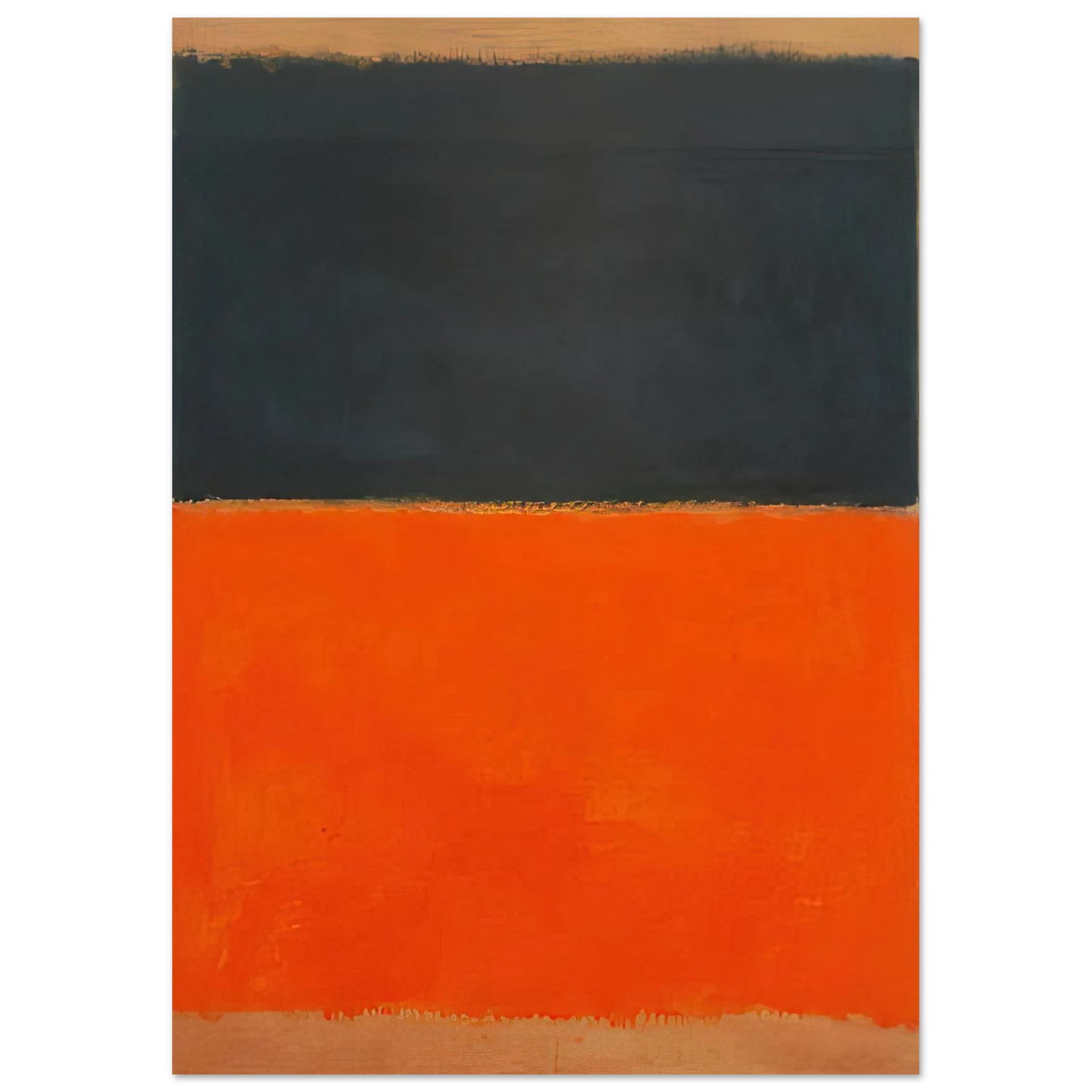 Mark Rothko - Green and Tangerine on Red - 1956 Wall Art - 21x29.7 cm / 8x12" - Premium Wooden Framed Poster With Fine Art Paper - White frame