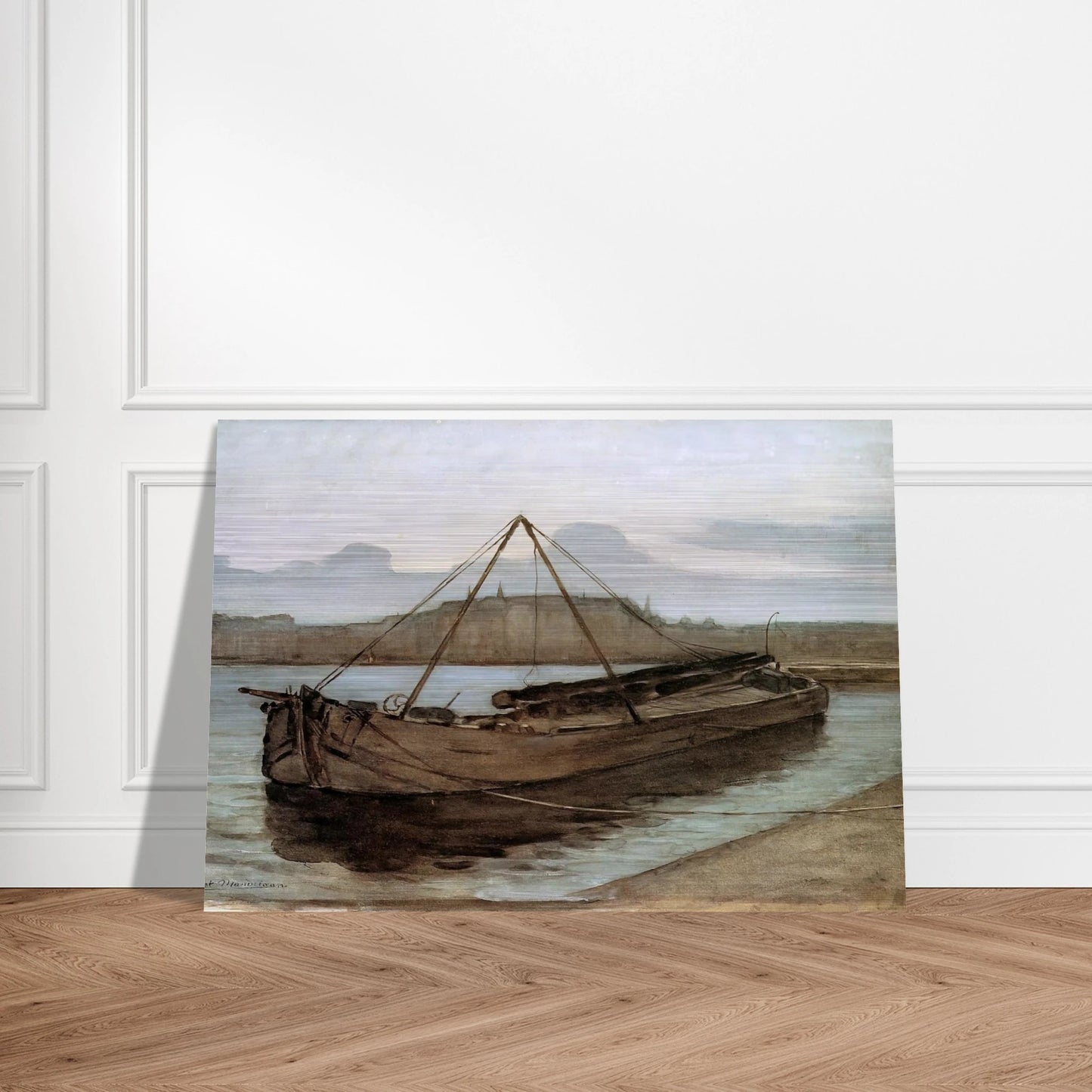 Evening at Weesperzijde Sun - Piet Mondrian Brushed Aluminum Print - 70x100 cm / 28x40 inches | Piet Mondrian Aluminum Print | Piet Mondrian Prints