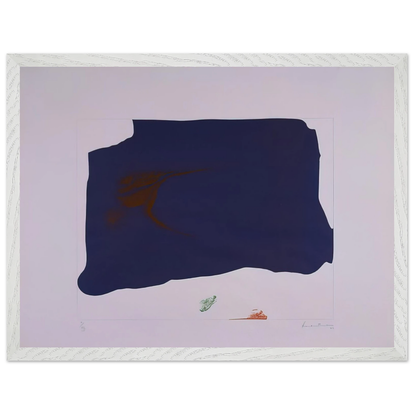 Helen Frankenthaler - Variation II on Mauve Corner - 1969 Wall art - 45x45 cm / 18x18 inches - Fine Art Poster - -