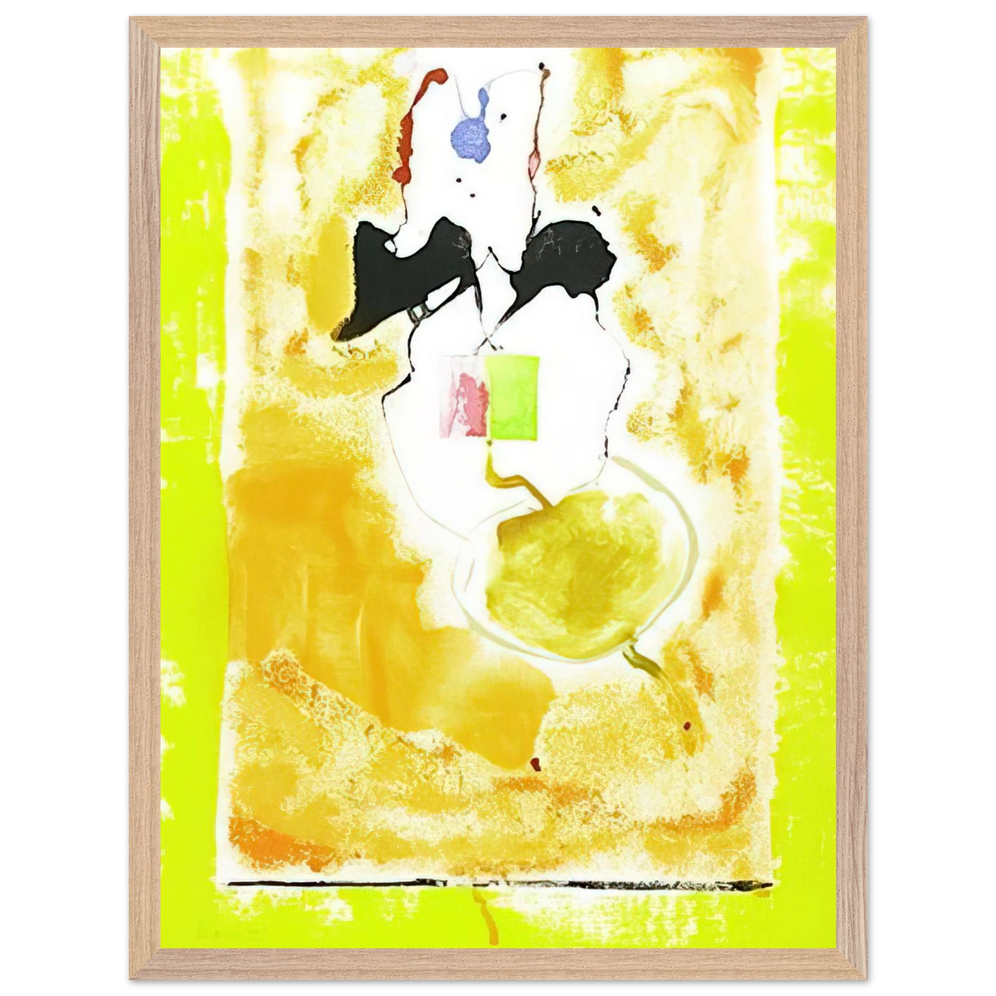 Helen Frankenthaler - Solar Imp - 2001 Wall art - 45x60 cm / 18x24 inches - Premium Wooden Framed Poster With Fine Art Paper - Black frame