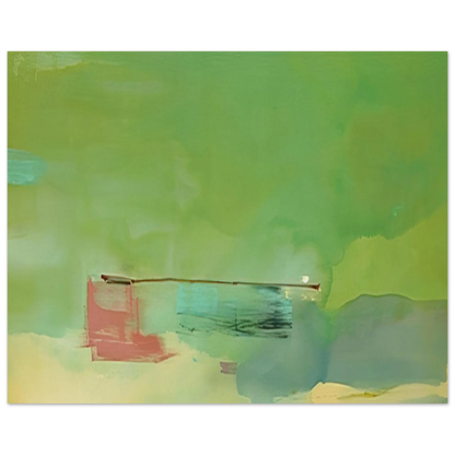 Helen Frankenthaler - Springscape - 1975 Wall art - 45x60 cm / 18x24 inches - Premium Wooden Framed Poster With Fine Art Paper-canvas - White frame