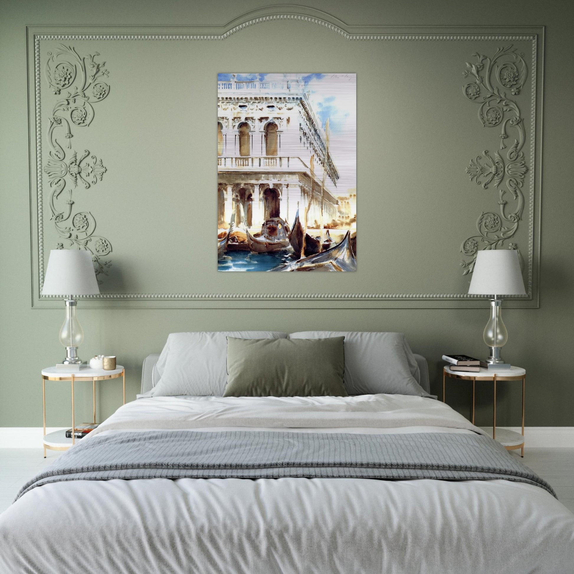 The Libreria - John Singer Sargent Brushed Aluminum Print - 70x100 cm / 28x40 inches | John Singer Sargent Aluminum Print | John Singer Sargent Prints