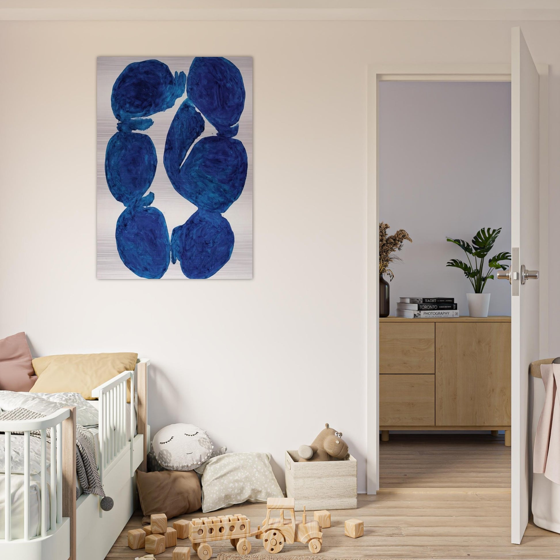 Meun - 1967 - Simon Hantai Brushed Aluminum Print - 70x100 cm / 28x40 inches | Simon Hantai Aluminum Print | Simon Hantai Prints