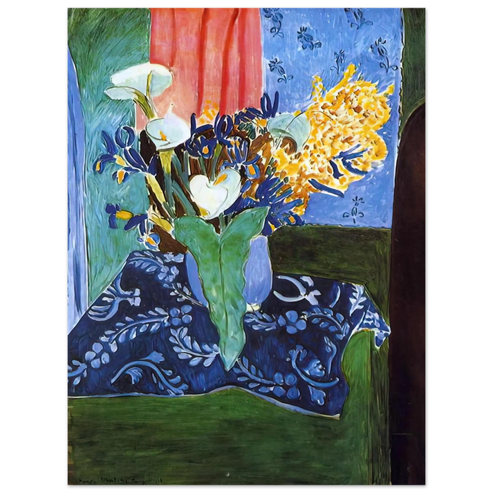 Henri Matisse - CALLA LILIES IRISES AND MIMOSAS 1913  75x100 cm / 30x40inches Fine Art Poster
