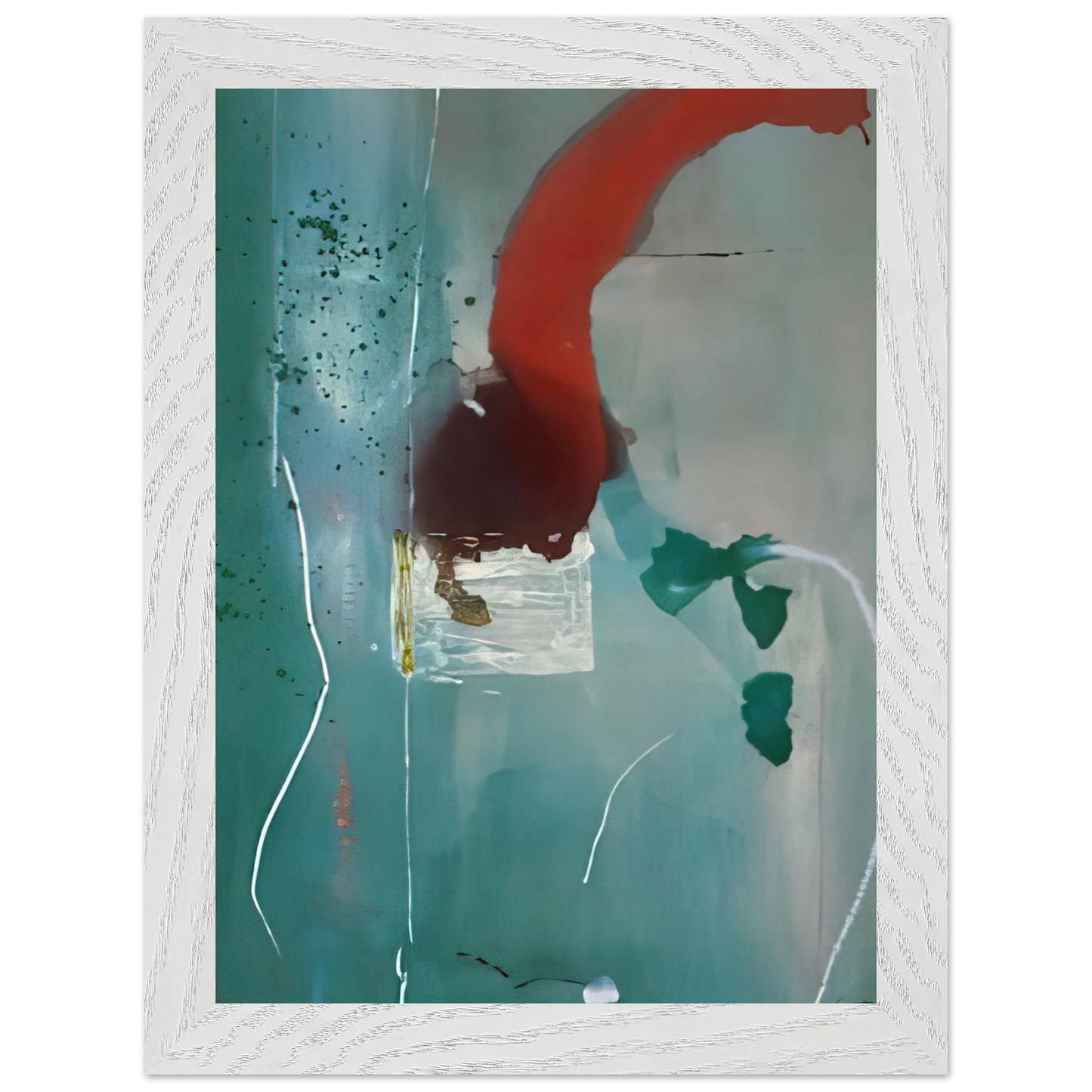 Helen Frankenthaler - Square One - 1985 Wall art - 20x25 cm / 8x10 Inches - Premium Wooden Framed Poster With Fine Art Paper - Black frame