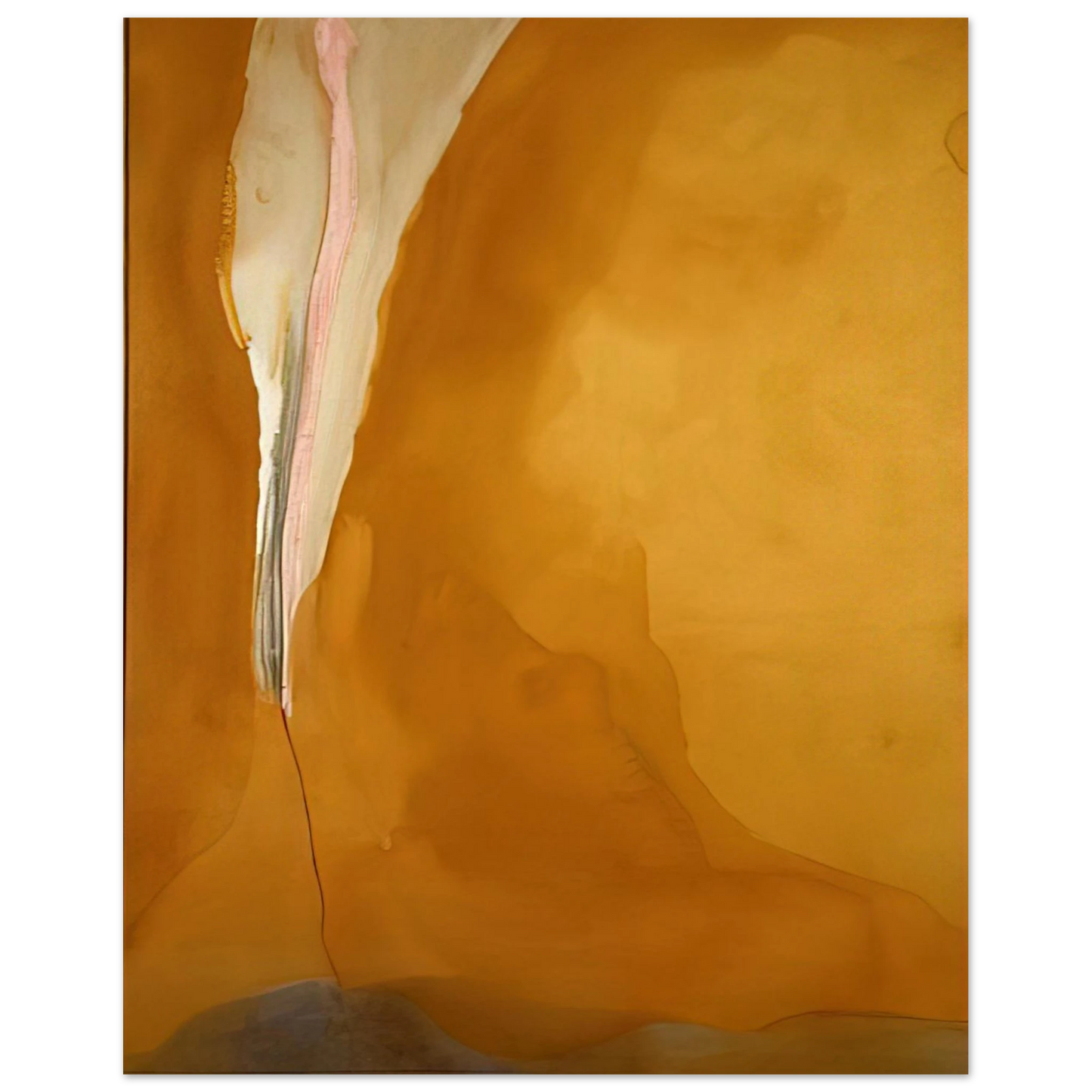 Helen Frankenthaler - Coral Wedge - 1972 Wall art - 70x70 cm / 28x28 inches - Premium Wooden Framed Poster With Fine Art Paper - White frame