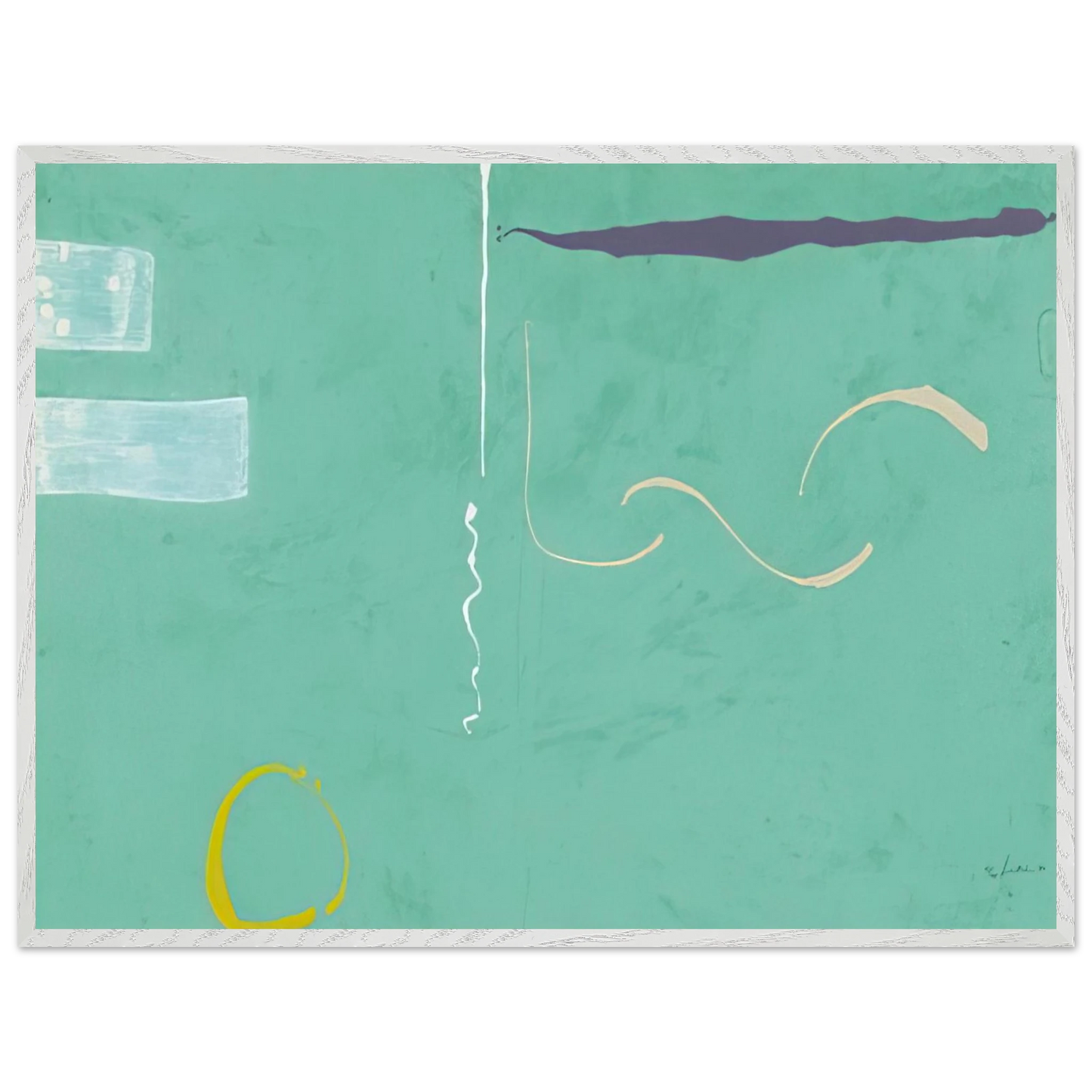 Helen Frankenthaler - Tahiti - 1989 Wall art - A2 (42 x 59.4  cm) - Premium Wooden Framed Poster With Fine Art Paper - Black frame