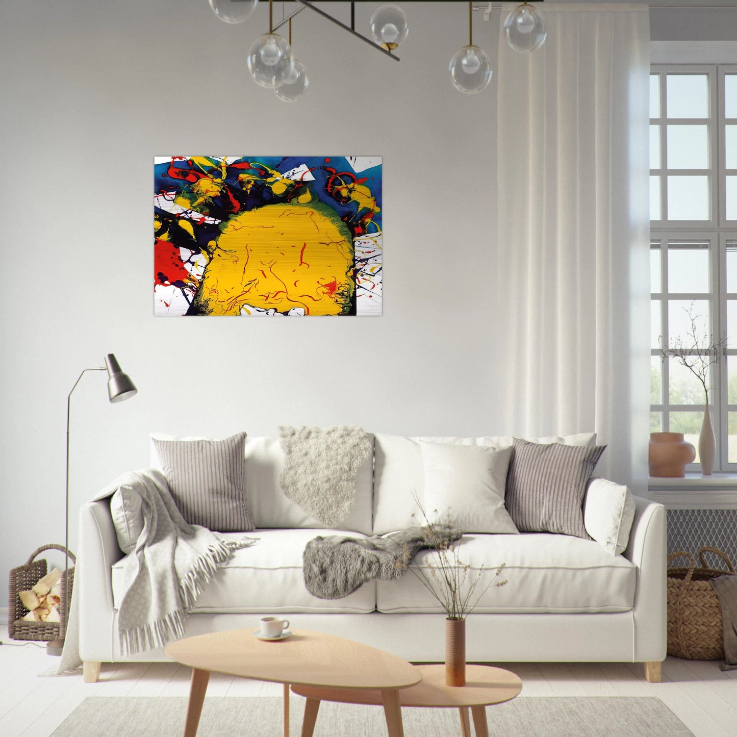 Untitled  SFP94-141  SFF 1811  - Sam Francis Brushed Aluminum Print - 70x100 cm / 28x40 inches | Sam Francis Aluminum Print | Sam Francis Prints