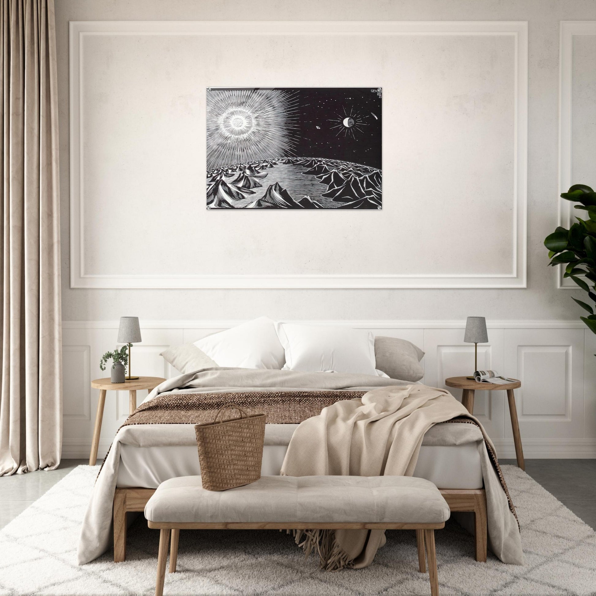 THE 4TH DAY OF THE CREATION - MC Escher Acrylic Print - 70x100 cm / 28x40″ inches | MC Escher Wall Art | MC Escher Prints