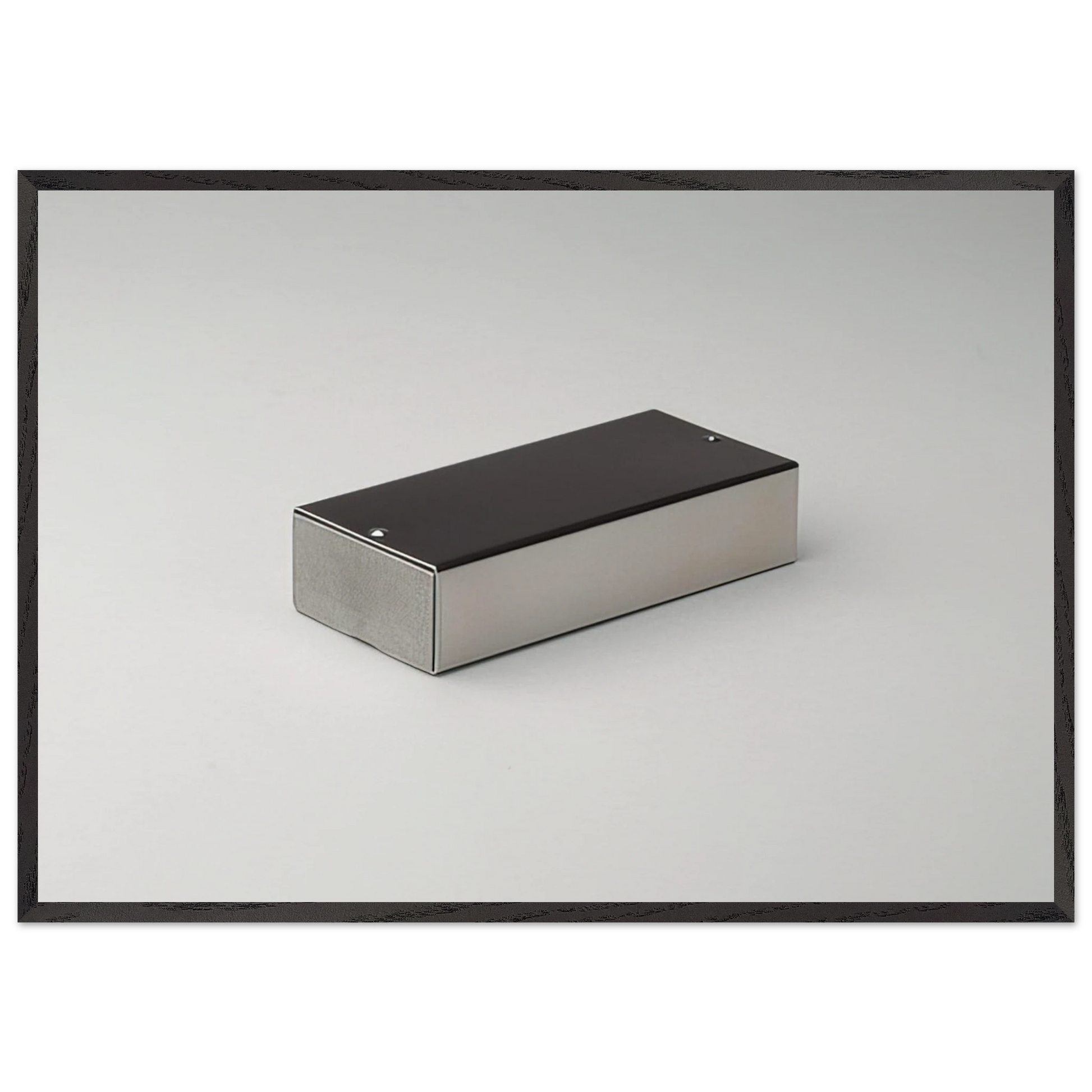 Double Ashtray Model No 205A Cipro - 1974 - Bruno Munari Framed Art Print – Black Wooden Frame - Default Title - -Framed Art Print