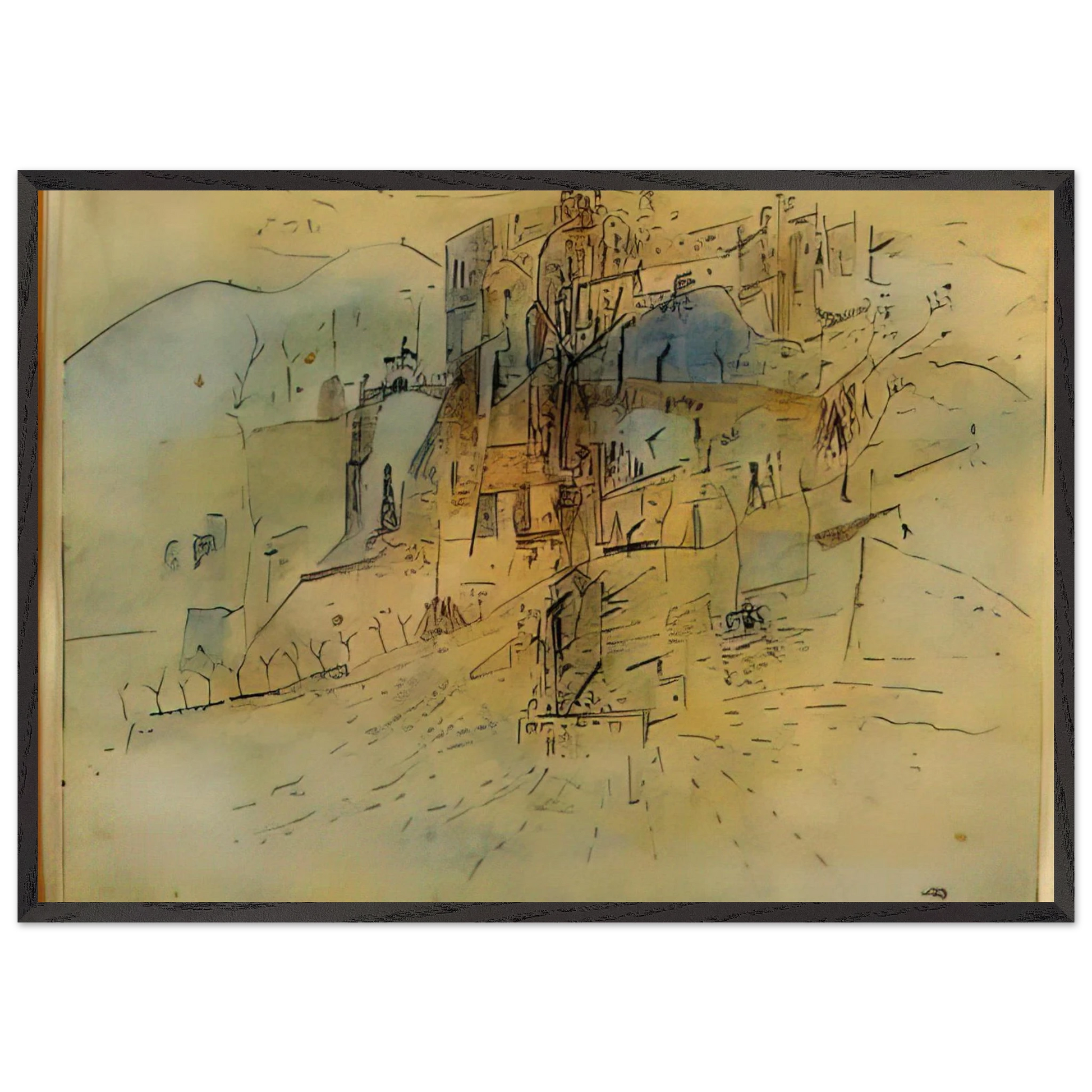 Cite - 1945 - Wols Framed Art Print – Black Wooden Frame - Default Title - -Framed Art Print