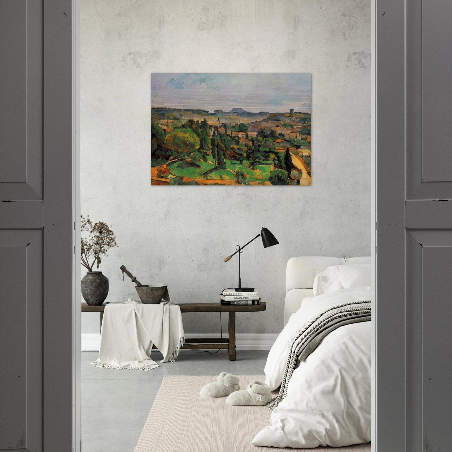 Ile de France Landscape - Paul Cézanne Brushed Aluminum Print - 70x100 cm / 28x40 inches | Paul Cézanne Aluminum Print | Paul Cézanne Prints