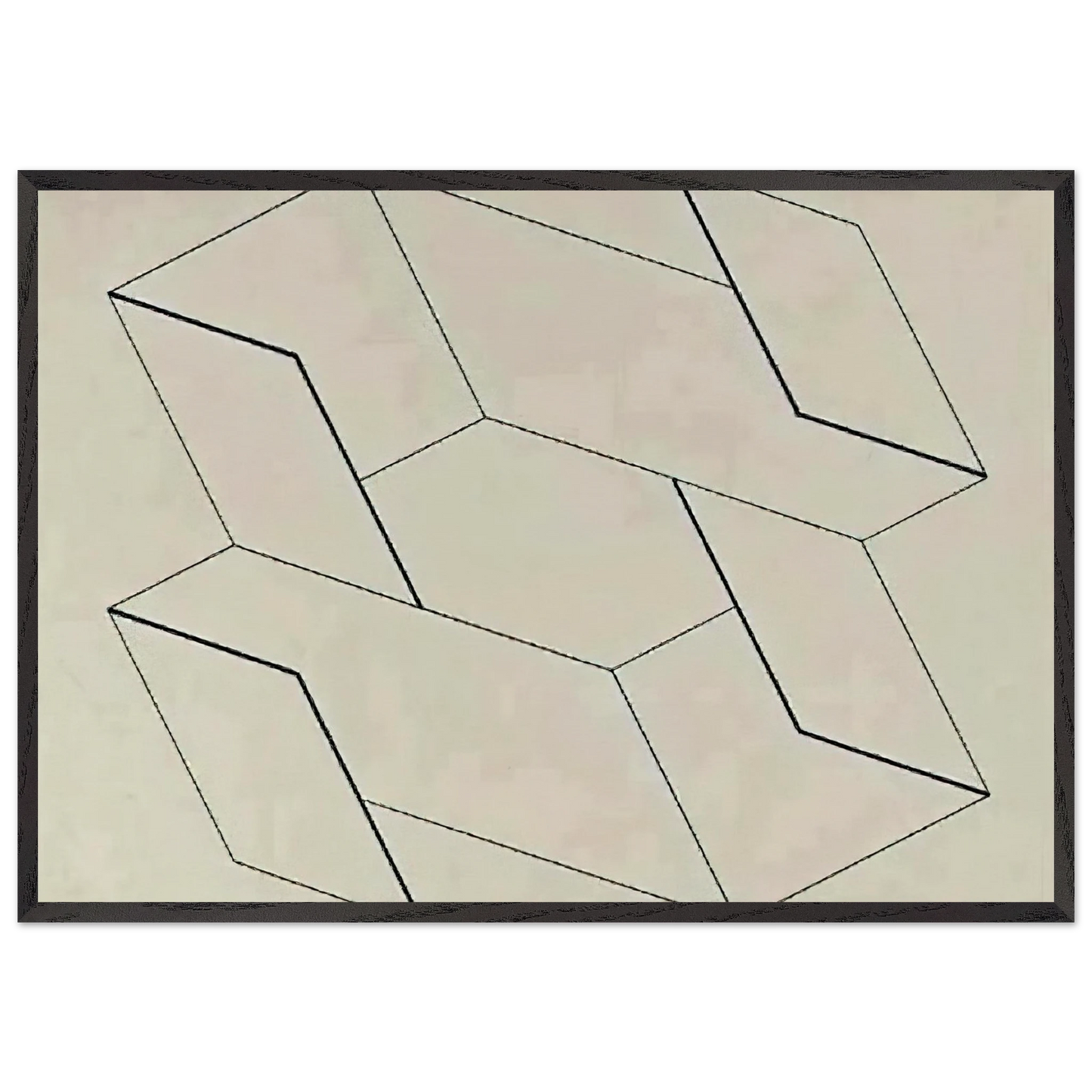 STRUCTURAL CONSTELLATION 1955 0 - Josef Albers Framed Art Print – Black Wooden Frame - Default Title - -Framed Art Print