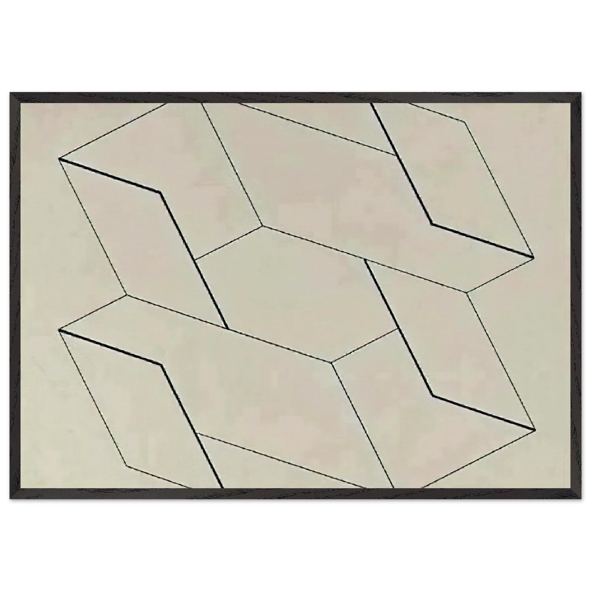 STRUCTURAL CONSTELLATION 1955 0 - Josef Albers Framed Art Print – Black Wooden Frame - Default Title - -Framed Art Print