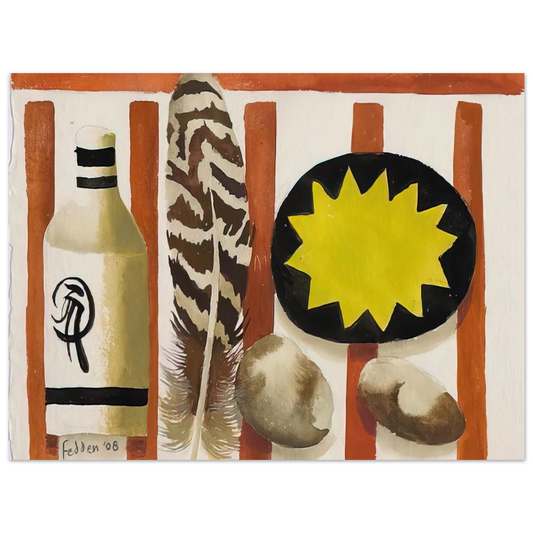 Mary Fedden - Feather and two stones - 2008 Fine Art Poster - Default Title