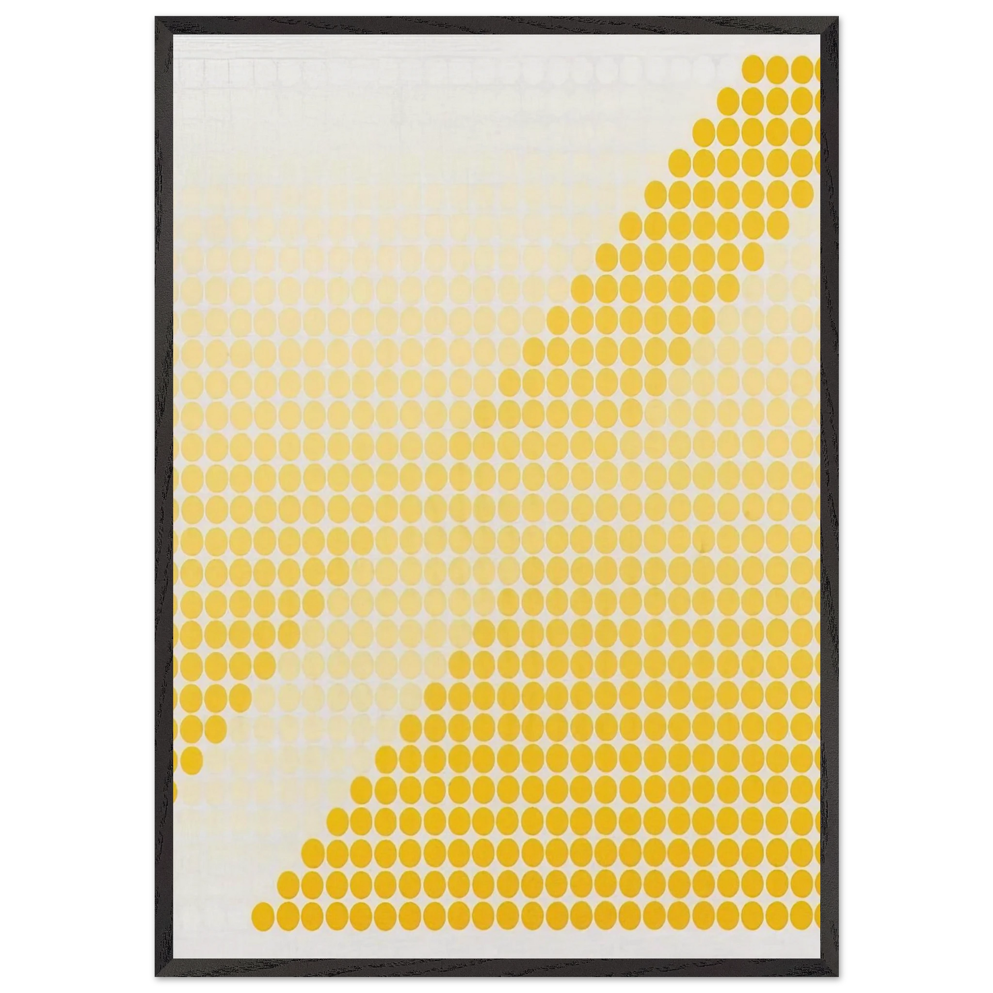 Bianco  Giallo - 1971 - Dadamaino Framed Art Print – Black Wooden Frame - Default Title - -Framed Art Print