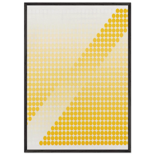 Bianco  Giallo - 1971 - Dadamaino Framed Art Print – Black Wooden Frame - Default Title - -Framed Art Print