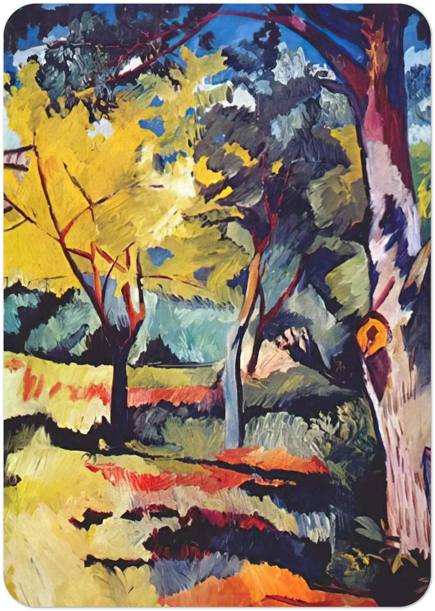 Landscape at Ladyzhino - 1908 By Natalia Goncharova Pack of 10 Post Cards | Natalia Goncharova Post Cards | A6 (10.5 x 14.8 cm) - 4.1 x 5.8 inches