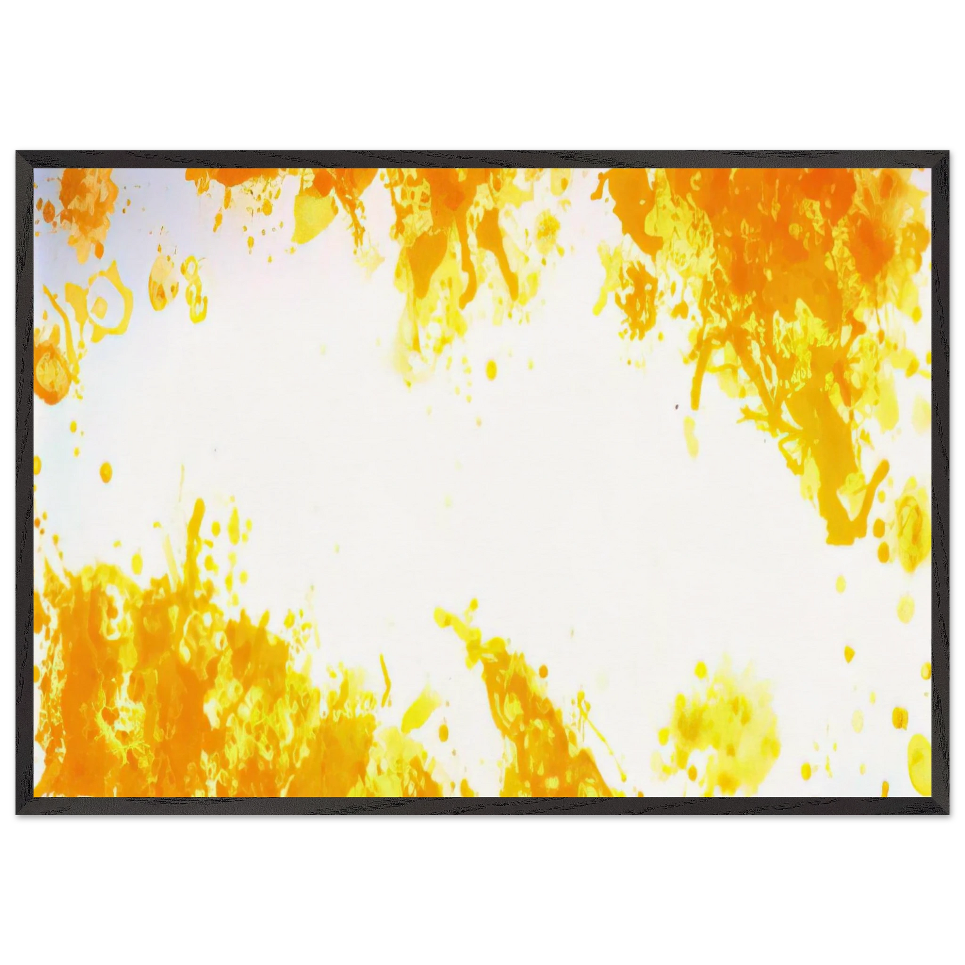 Spleen  Yellow  - Sam Francis Framed Art Print – Black Wooden Frame - Default Title - -Framed Art Print