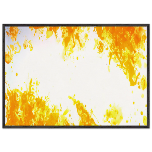 Spleen  Yellow  - Sam Francis 70x100 cm / 28x40 inches Framed Art Print – Black Wooden Frame