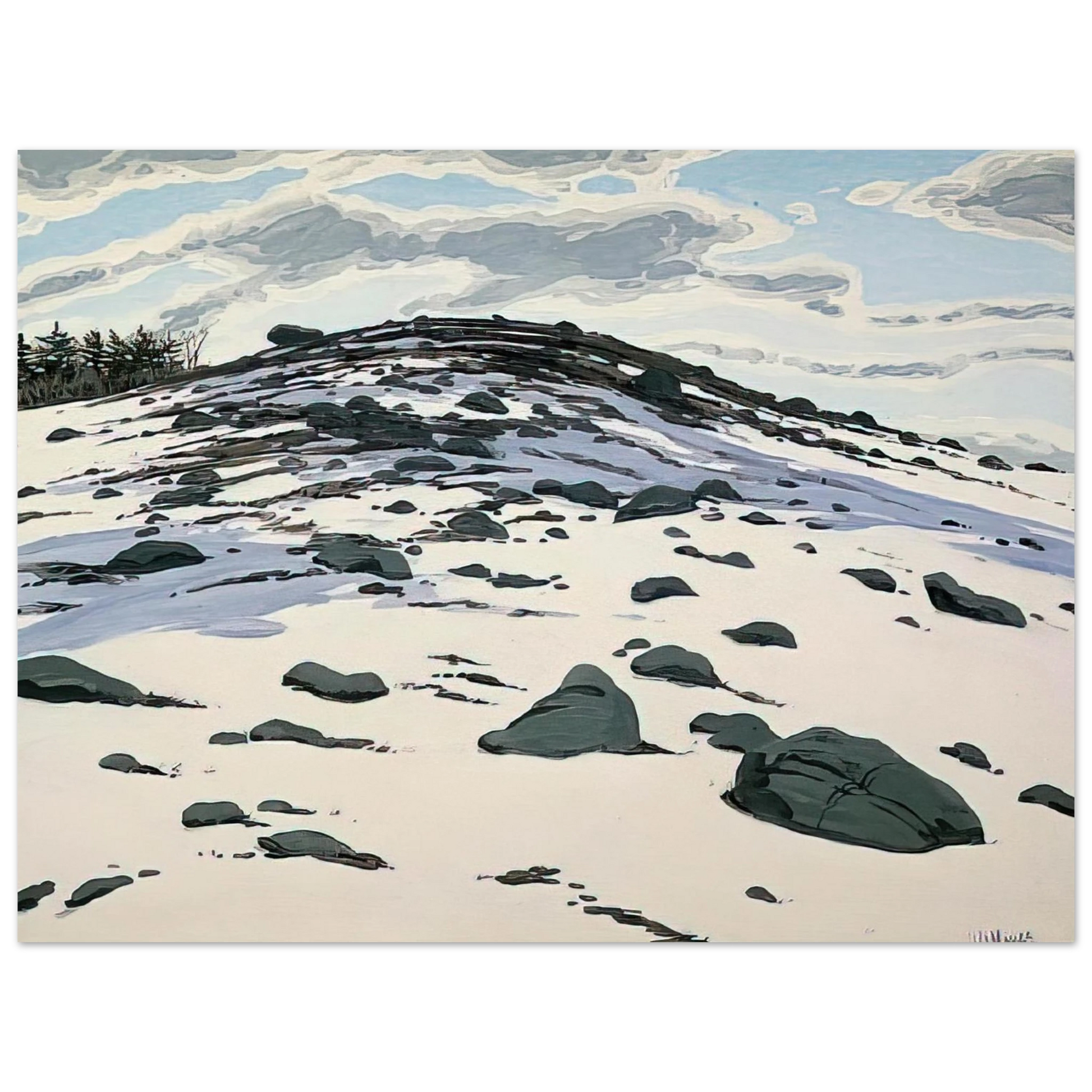 Neil Welliver - Shadow on Frankfort Barren - 1982 Fine Art Poster - Default Title