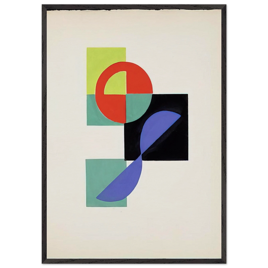 POEMS BY TRISTAN TZARA - Sonia Delaunay Framed Art Print – Black Wooden Frame - Default Title - -Framed Art Print