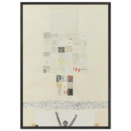 UNTITLED 1980 N1 - Alighiero Boetti Framed Art Print – Black Wooden Frame - Default Title - -Framed Art Print