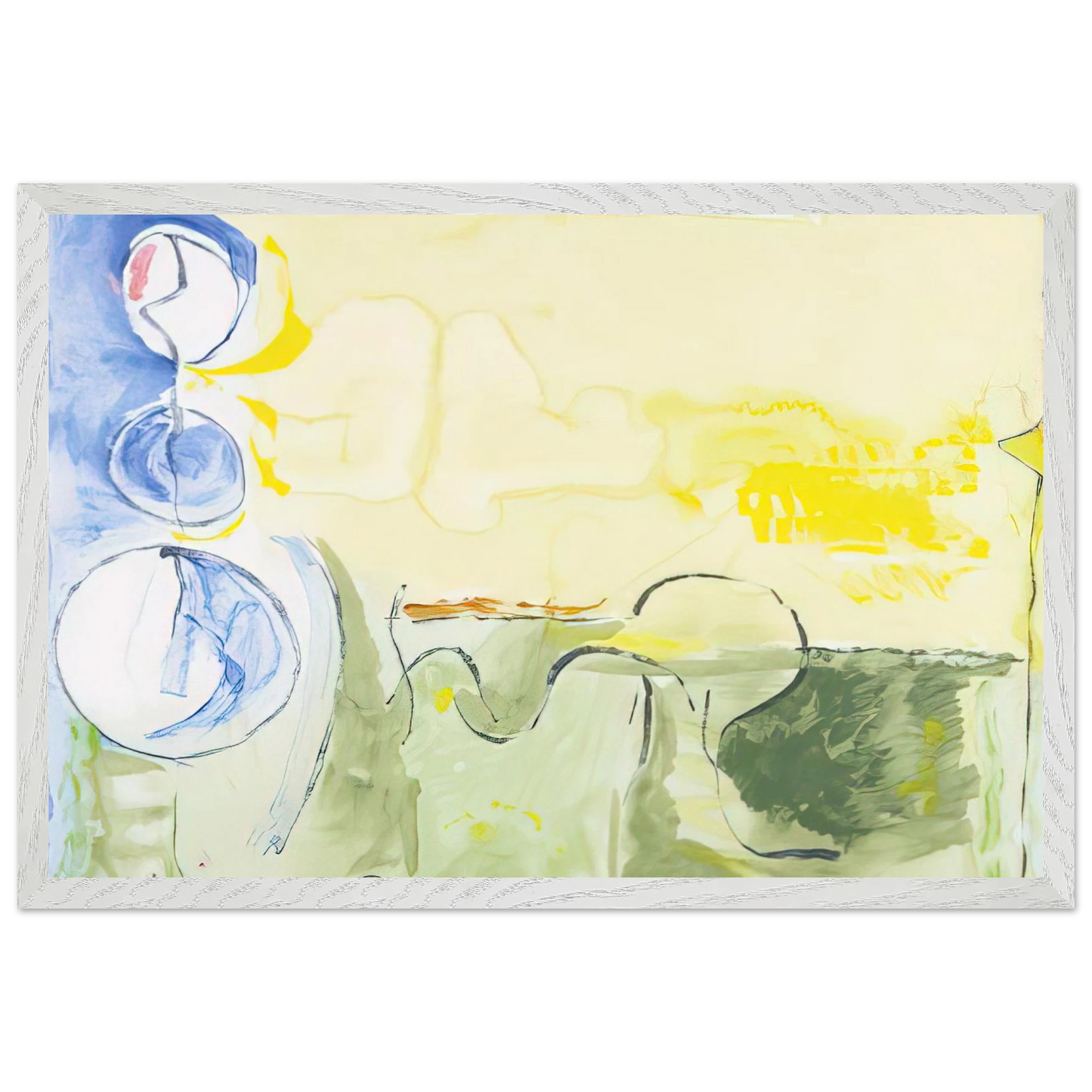 Helen Frankenthaler - Flotilla - 2006 Wall art - 50x70 cm / 20x28 inches - Premium Wooden Framed Poster With Fine Art Paper - Wood frame